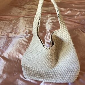 Faux Leather White Bag